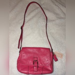 COACH HADLEY LEATHER FIELD CROSSBODY SHOULDER BAG STRAWBERRY PINK 29763